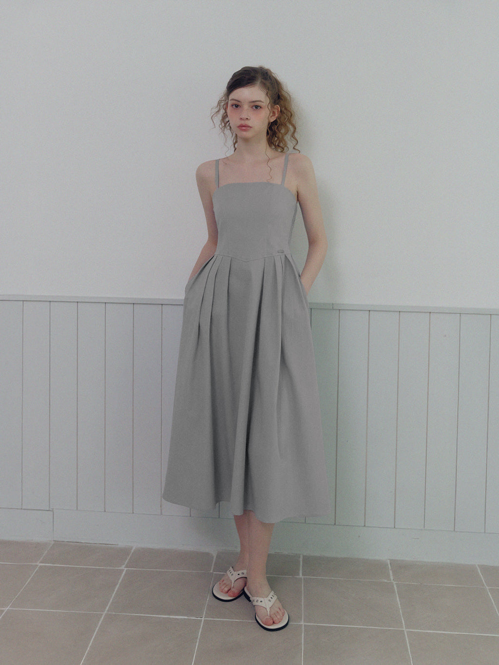 [TWEE] Hats Pintuck Sleeveless Dress