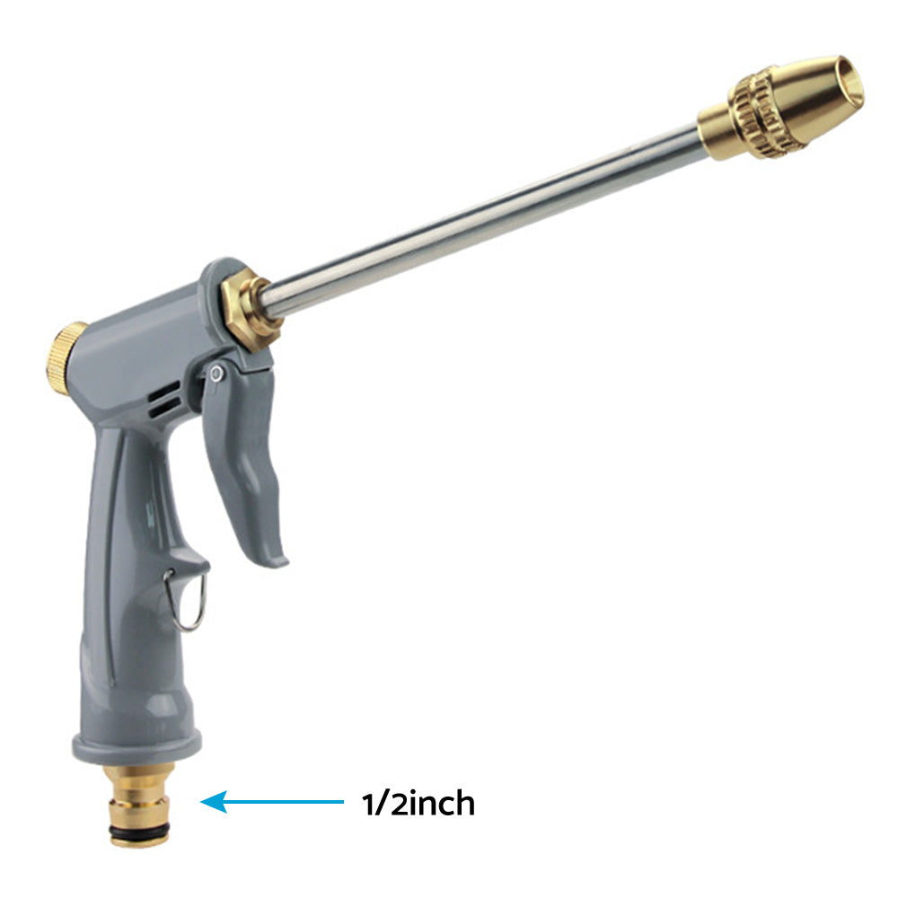 High Pressure Water Hose Nozzle Long Spray Attachment Suitable For Garden Hose & Car Wash