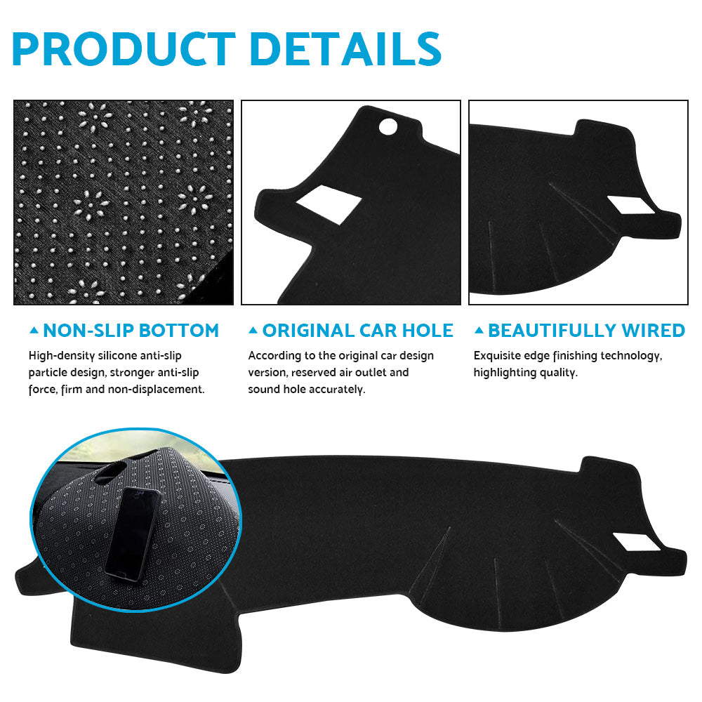 Dash Mat Suitable for Subaru Liberty 2003-2009 Sedan Dashboard Cover Black Non-Slip