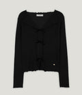 [TWEE] Newb Ribbon Frill Knit Top