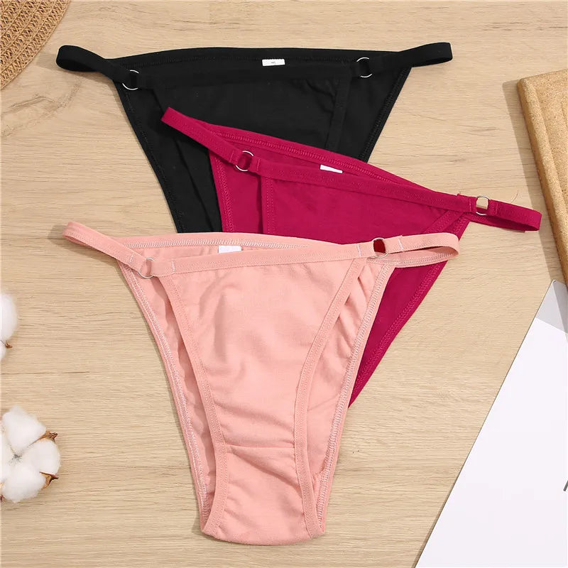New Women's Cotton Briefs Sexy Low Waist Underwear M-2XL Female Underpant Soft Woman Sexy Panty Plus Size Lingerie