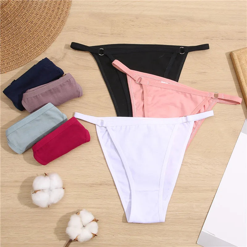 New Women's Cotton Briefs Sexy Low Waist Underwear M-2XL Female Underpant Soft Woman Sexy Panty Plus Size Lingerie