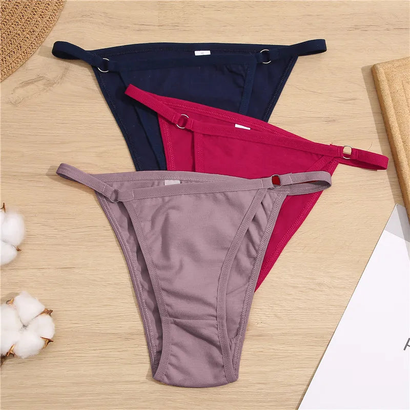 New Women's Cotton Briefs Sexy Low Waist Underwear M-2XL Female Underpant Soft Woman Sexy Panty Plus Size Lingerie