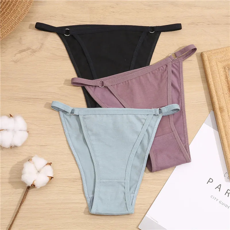 New Women's Cotton Briefs Sexy Low Waist Underwear M-2XL Female Underpant Soft Woman Sexy Panty Plus Size Lingerie