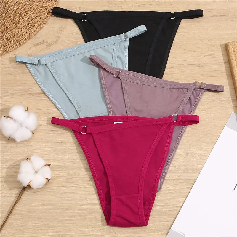 New Women's Cotton Briefs Sexy Low Waist Underwear M-2XL Female Underpant Soft Woman Sexy Panty Plus Size Lingerie
