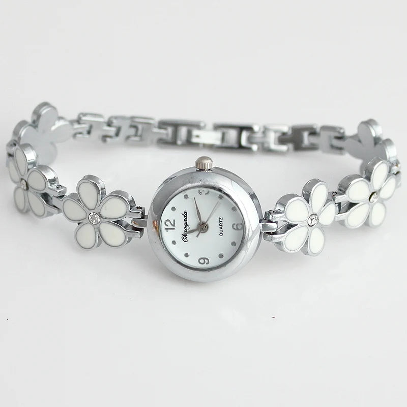 Chaoyada Ladies Lucky Clover Love Crystal Strap Austrian Drilling Women Watches 2017 Luxury Brand Quartz Watches Woman Dress O71