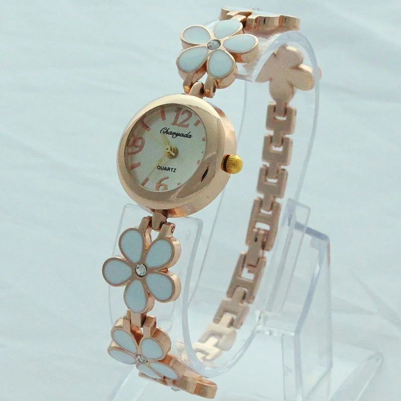 Chaoyada Ladies Lucky Clover Love Crystal Strap Austrian Drilling Women Watches 2017 Luxury Brand Quartz Watches Woman Dress O71