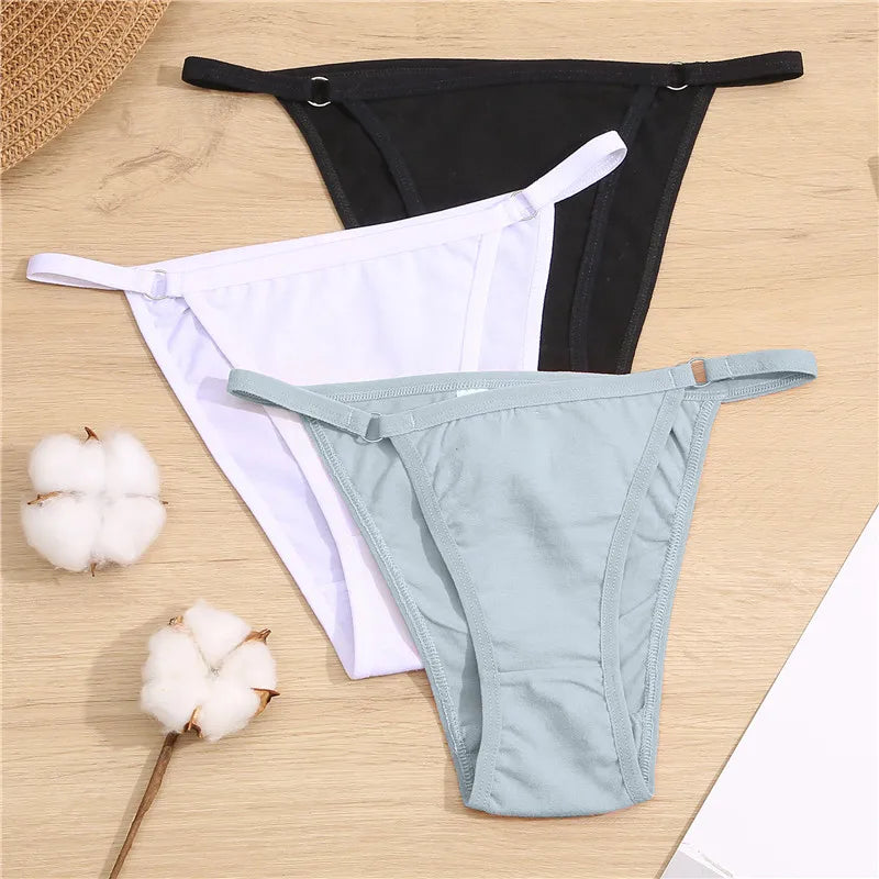 New Women's Cotton Briefs Sexy Low Waist Underwear M-2XL Female Underpant Soft Woman Sexy Panty Plus Size Lingerie
