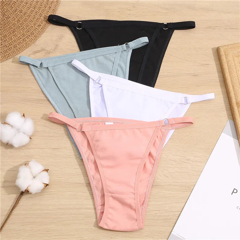 New Women's Cotton Briefs Sexy Low Waist Underwear M-2XL Female Underpant Soft Woman Sexy Panty Plus Size Lingerie