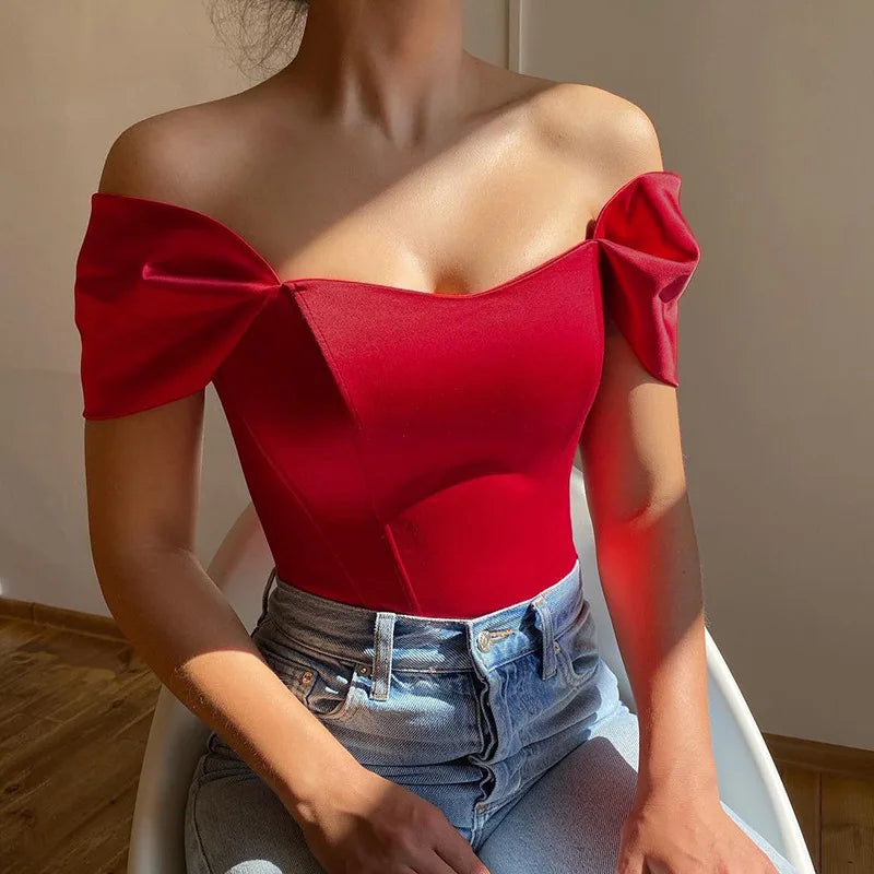 Summer New Elegant Satin Bow Tie Corset Top for Women Summer Sleeveless Backless Cropped Tops T SHIRT Club Party Clothe