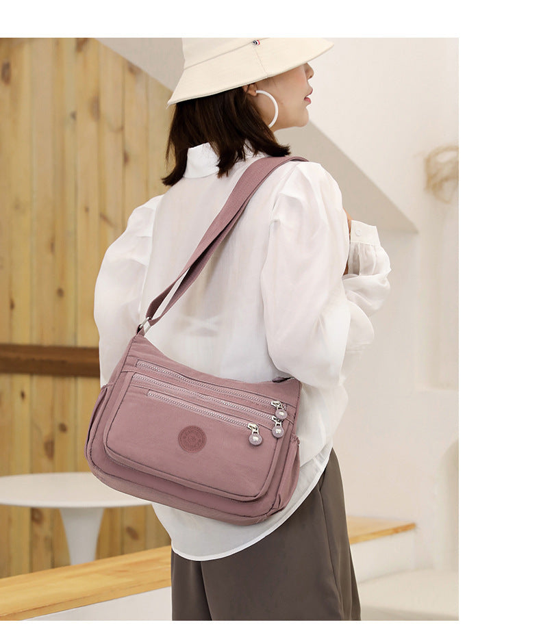 Nylon Cloth Multi-Layer Shoulder Bag Lightweight Simple Casual Crossbody Bag 2025 New Large Capacity Mother's Money Bag