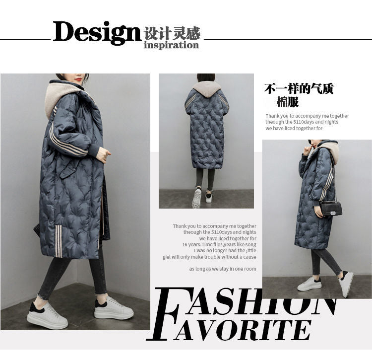 Down Cotton Outwear Women's Mid-Length 2024 Winter New Korean Style Loose Fashionable Thickeneded Casual Women's Jacket