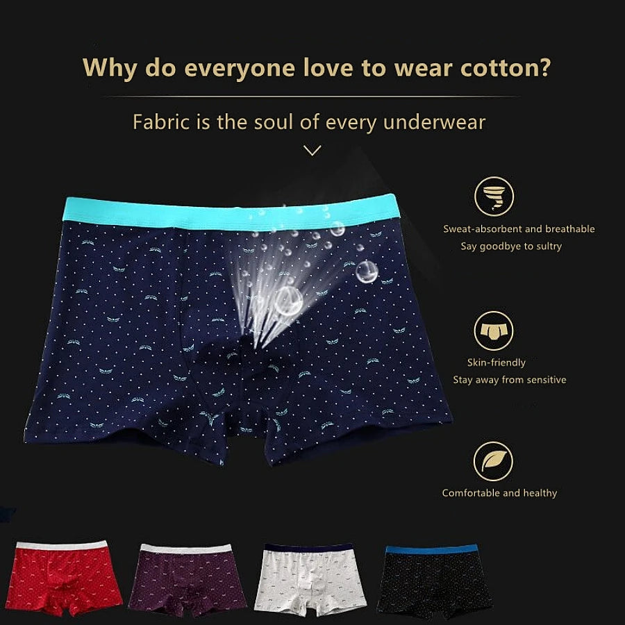 Plus Size Men's 160kg Seamless Panties Cotton Underpants Men Underwear Pure Cotton Boxer Briefs Man Intimate Boxers Mens Brand