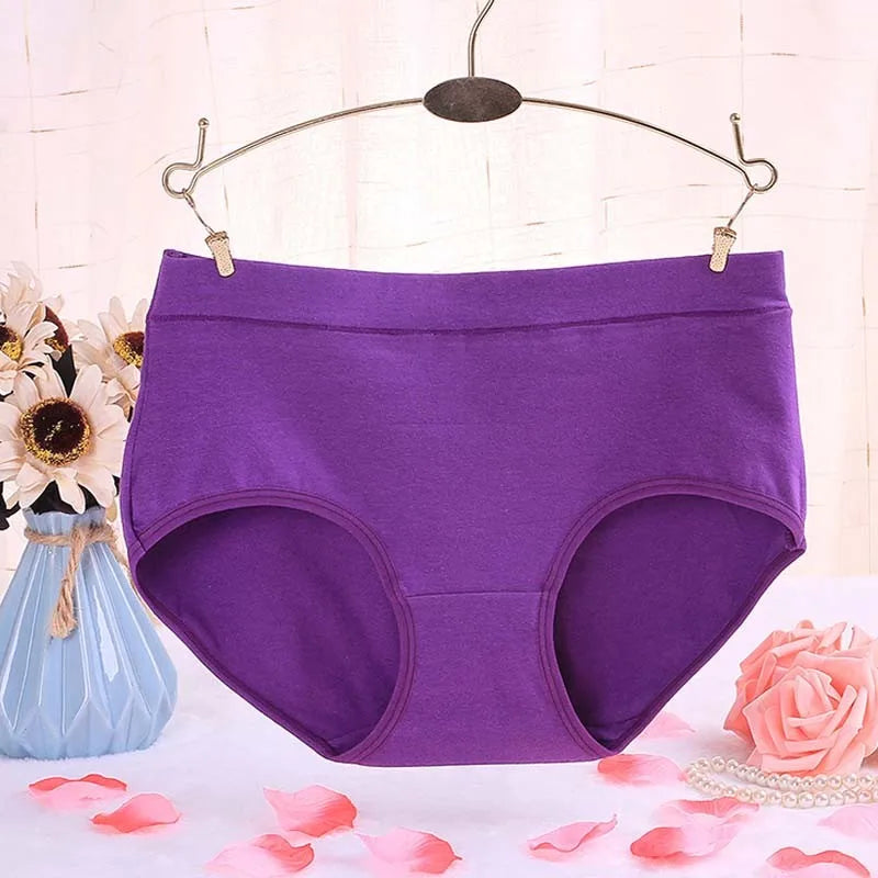 3Pcs/Lot Women's Underwear Cotton Panties For Female Plus Size Briefs Girls Sexy Lingeries Ladies Pantys Solid Color Underpants
