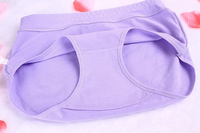 3Pcs/Lot Women's Underwear Cotton Panties For Female Plus Size Briefs Girls Sexy Lingeries Ladies Pantys Solid Color Underpants