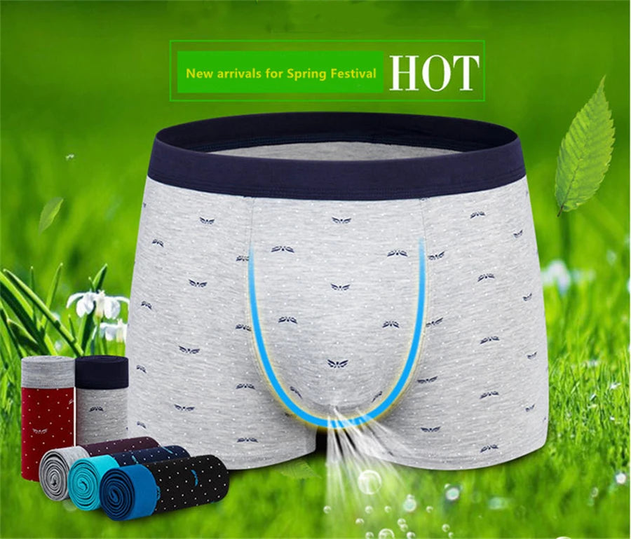 Plus Size Men's 160kg Seamless Panties Cotton Underpants Men Underwear Pure Cotton Boxer Briefs Man Intimate Boxers Mens Brand