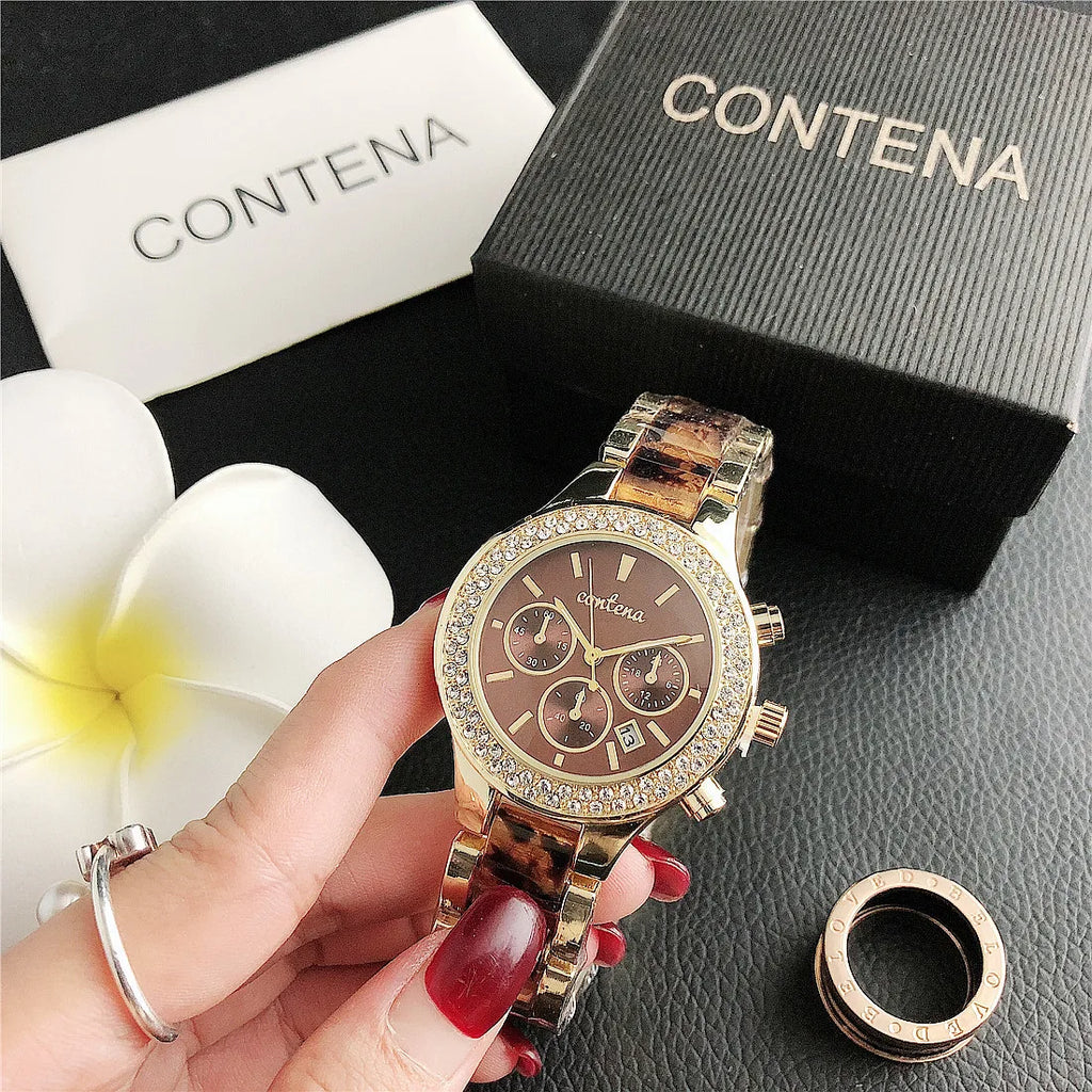 Luxury Top Brand Watches for Women Fashion Rhinestone Women Quartz Watch Elegant Rose Gold Ladies Bracelet Clock Montre Femme