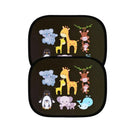 2Pcs Cartoon Car Side Window Sunshade Electrostatic Adsorption Black