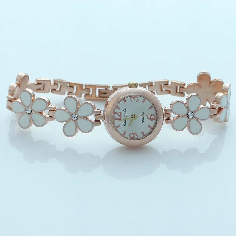 Chaoyada Ladies Lucky Clover Love Crystal Strap Austrian Drilling Women Watches 2017 Luxury Brand Quartz Watches Woman Dress O71