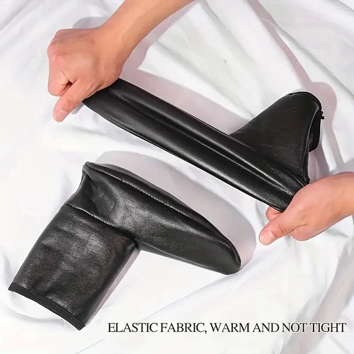 1 Pair Men Women Outdoor Sports Warm Snowfield Socks for Autumn Winter Thickened Windproof Warm Inner Plush Indoor Floor Socks