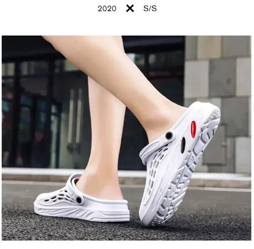 Outdoor Sandals for Men and Women Summer Clogs EVA Slippers Plus Size 47 48 49  Men Garden Shoes Beach Sandals Breathable Clogs