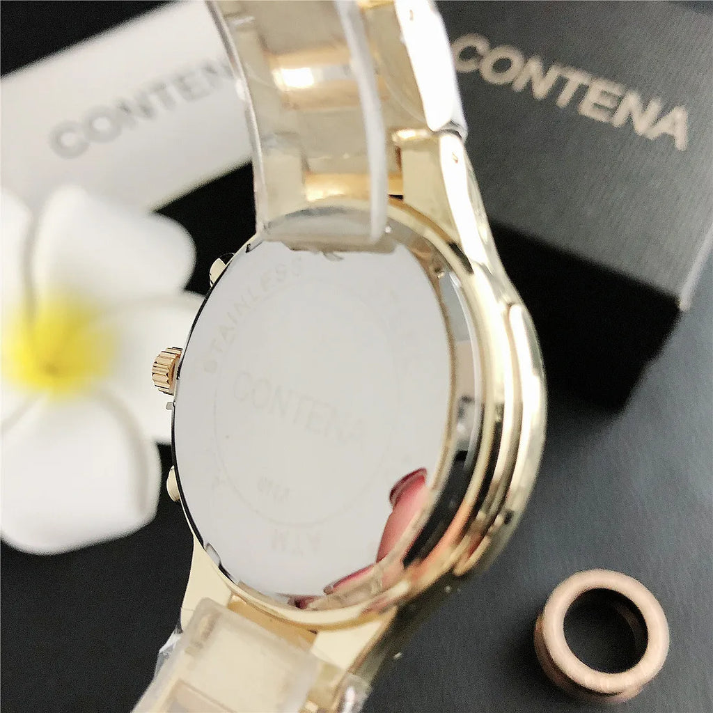 Luxury Top Brand Watches for Women Fashion Rhinestone Women Quartz Watch Elegant Rose Gold Ladies Bracelet Clock Montre Femme