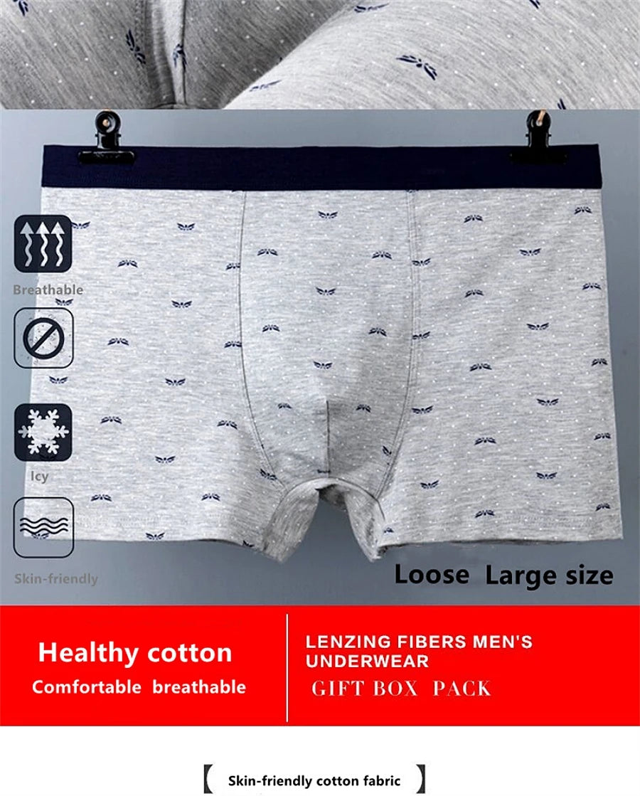Plus Size Men's 160kg Seamless Panties Cotton Underpants Men Underwear Pure Cotton Boxer Briefs Man Intimate Boxers Mens Brand