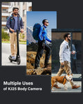 1080P Body Camera with 13-Hour Recording 64GB Black