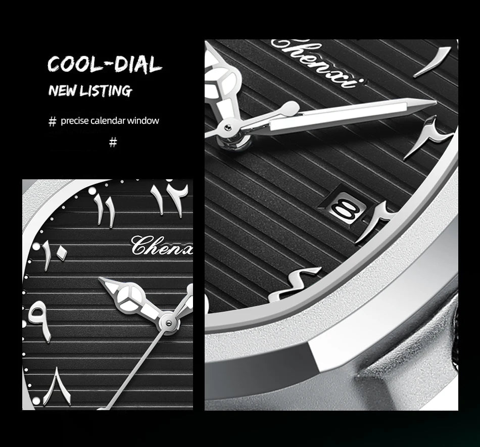 CHENXI NEW Fashion Creative Men's Quartz Watches Luminous Waterproof Date High-end Business Stainless Steel Strap Men's Watch