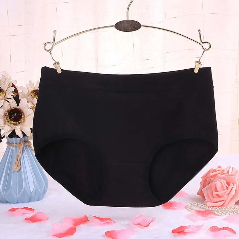 3Pcs/Lot Women's Underwear Cotton Panties For Female Plus Size Briefs Girls Sexy Lingeries Ladies Pantys Solid Color Underpants