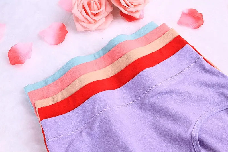 3Pcs/Lot Women's Underwear Cotton Panties For Female Plus Size Briefs Girls Sexy Lingeries Ladies Pantys Solid Color Underpants
