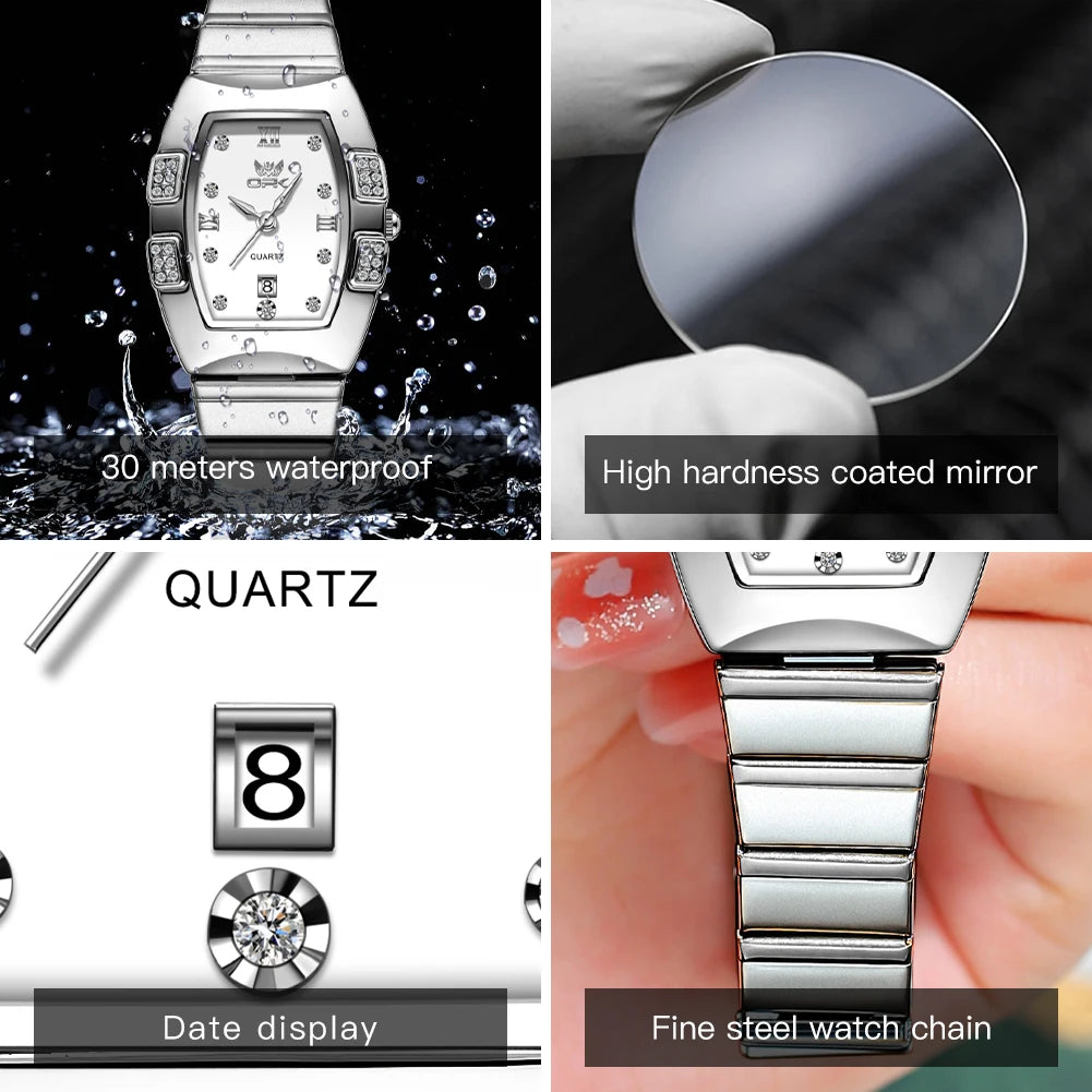 OPK 8169 Women's Watches Luxury  Original Wristwatch for Girl Waterproof  Fashionable Zircon Scale Date Relogios Masculino