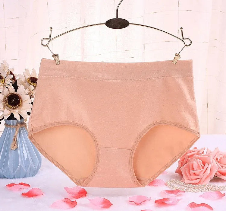 3Pcs/Lot Women's Underwear Cotton Panties For Female Plus Size Briefs Girls Sexy Lingeries Ladies Pantys Solid Color Underpants