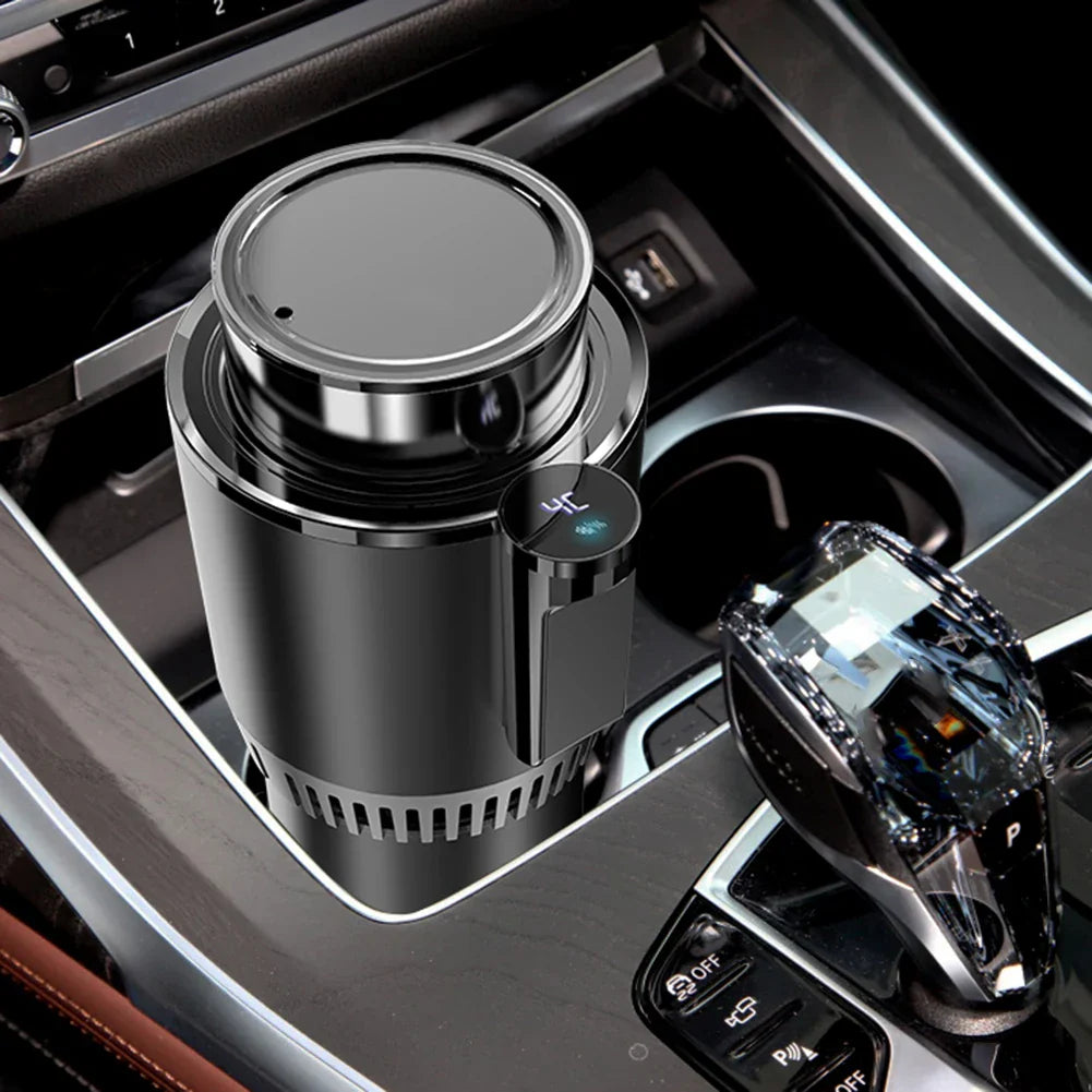 Portable 2-in-1 Car Cup Cooler & Warmer–12V Auto Beverage Balck