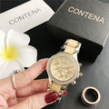 Luxury Top Brand Watches for Women Fashion Rhinestone Women Quartz Watch Elegant Rose Gold Ladies Bracelet Clock Montre Femme