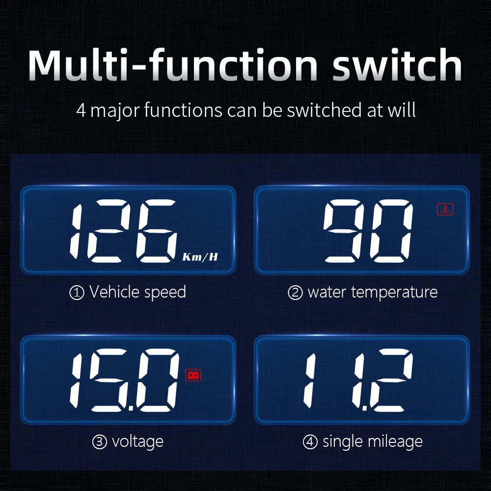 M3 Car HUD Display High Definition Windshield Projection Black