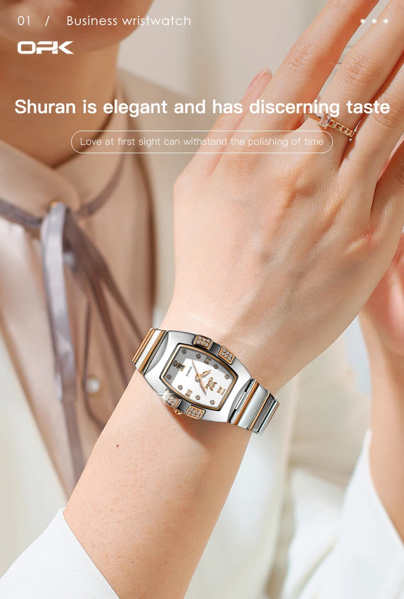 OPK 8169 Women's Watches Luxury  Original Wristwatch for Girl Waterproof  Fashionable Zircon Scale Date Relogios Masculino
