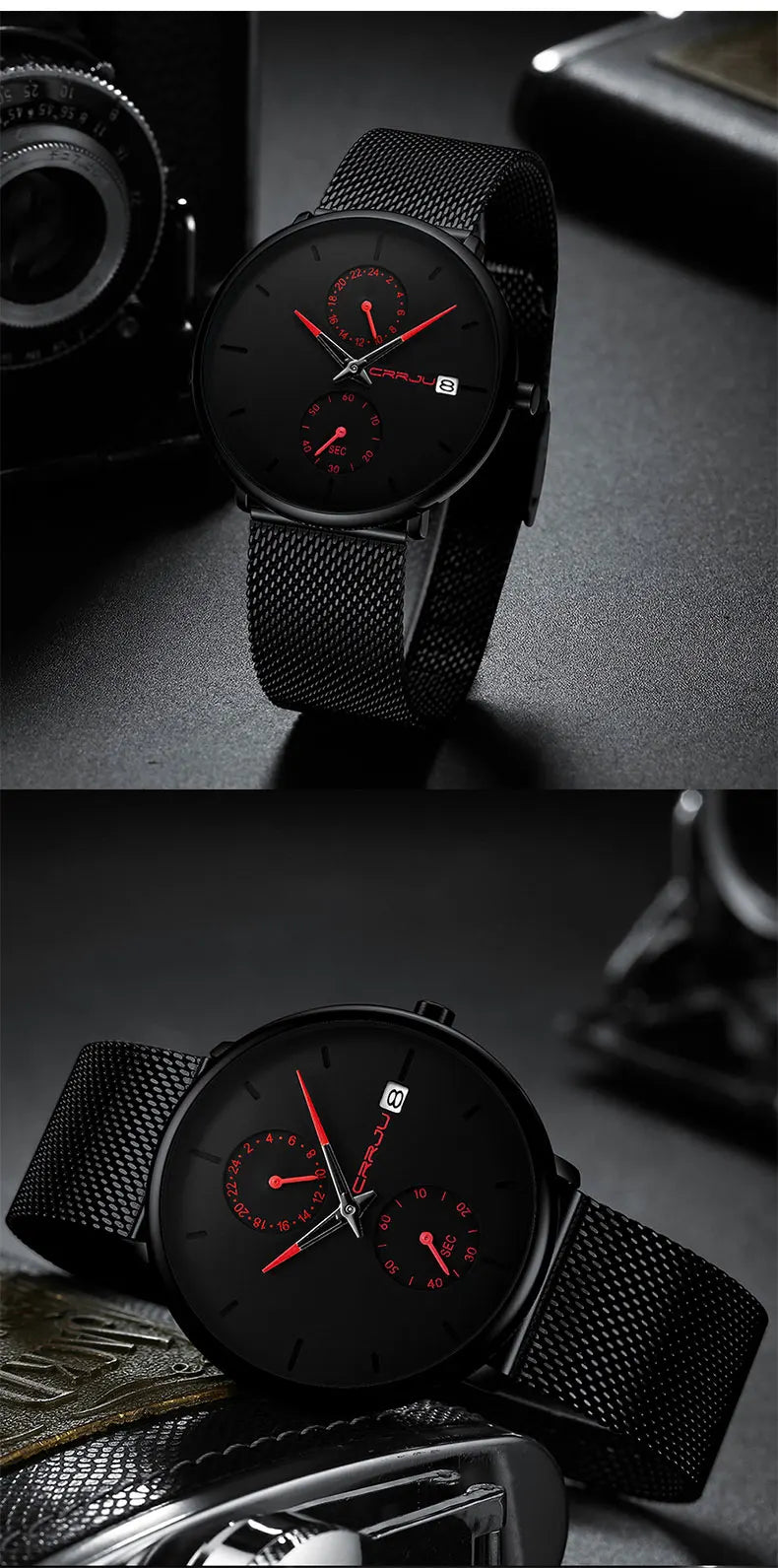 Men Watches Luxury Brand Date Calendar Watches Men Stainless Steel Mesh Watch For Mens Casual Quartz Watch Relogio Masculino Hot