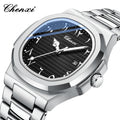 CHENXI NEW Fashion Creative Men's Quartz Watches Luminous Waterproof Date High-end Business Stainless Steel Strap Men's Watch