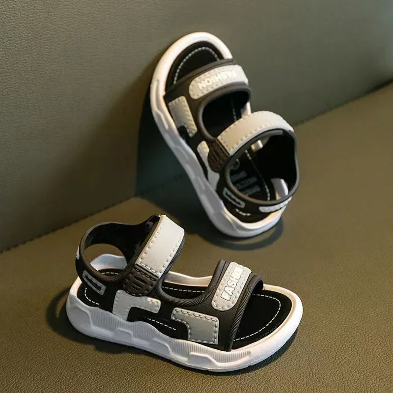 New children's summer boys and girls sandals Korean version of primary school students non-slip soft sole non-slip beach sandals