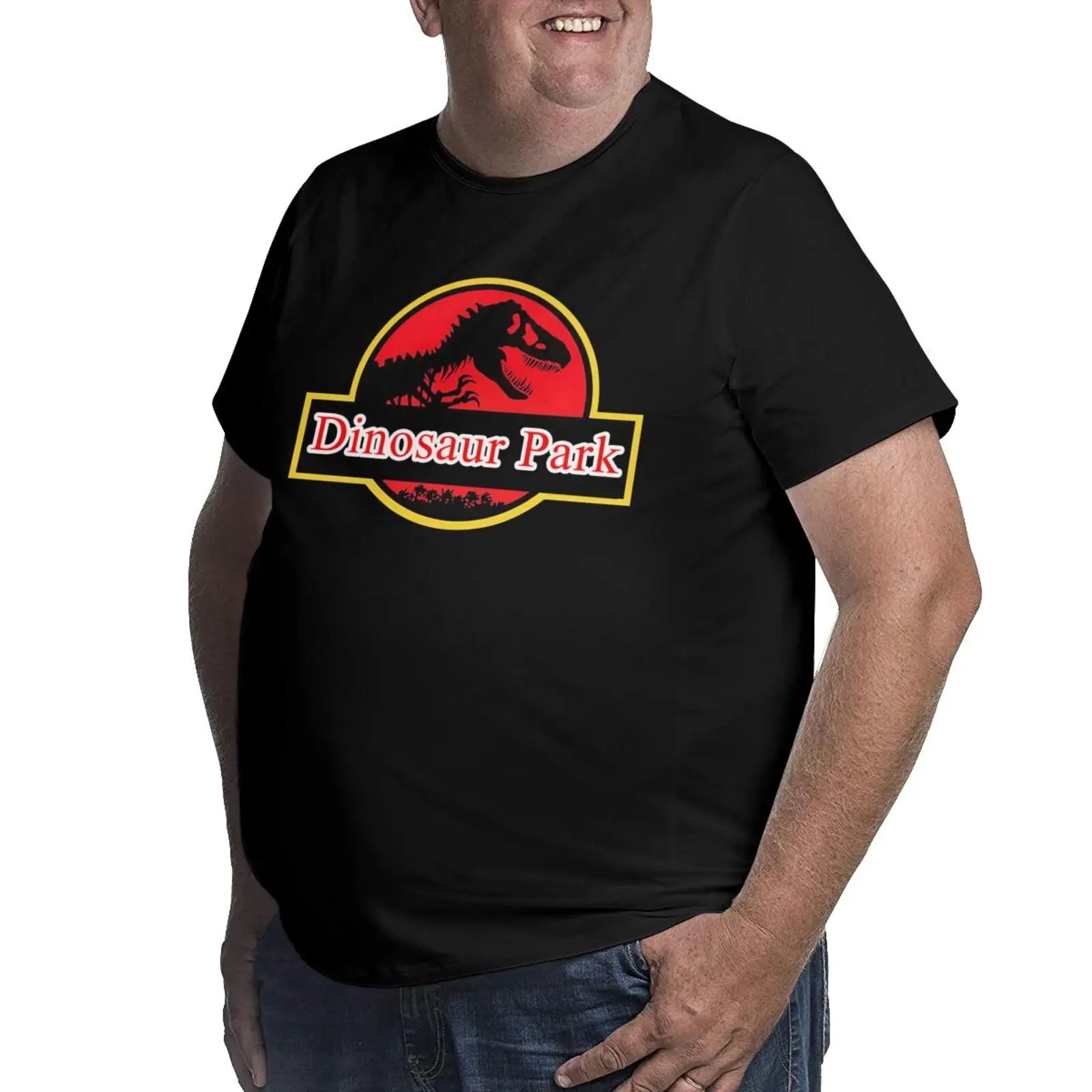 Dinosaur Park Graphic T-shirts for Big and Tall Man Plus Size T Shirts for Big and Tall Man Oversize Top Tees 1X-6X