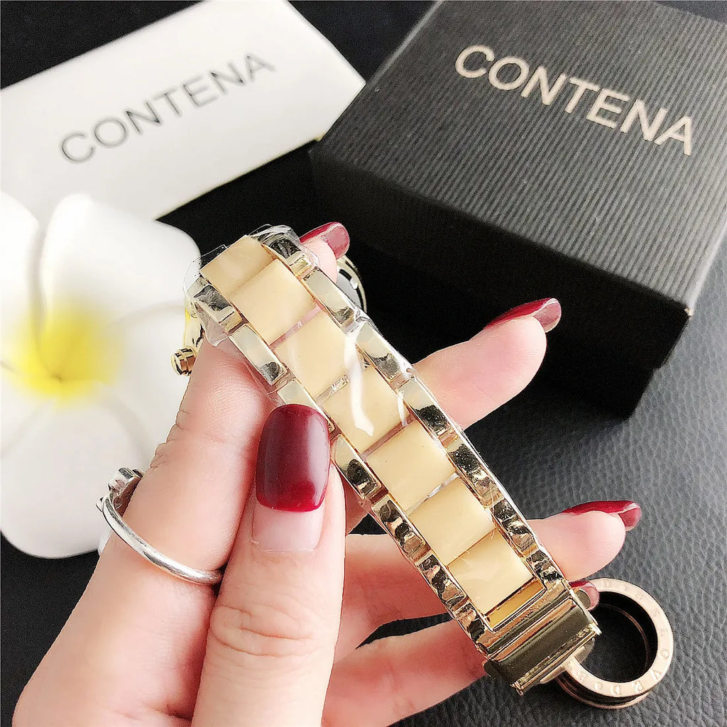 Luxury Top Brand Watches for Women Fashion Rhinestone Women Quartz Watch Elegant Rose Gold Ladies Bracelet Clock Montre Femme
