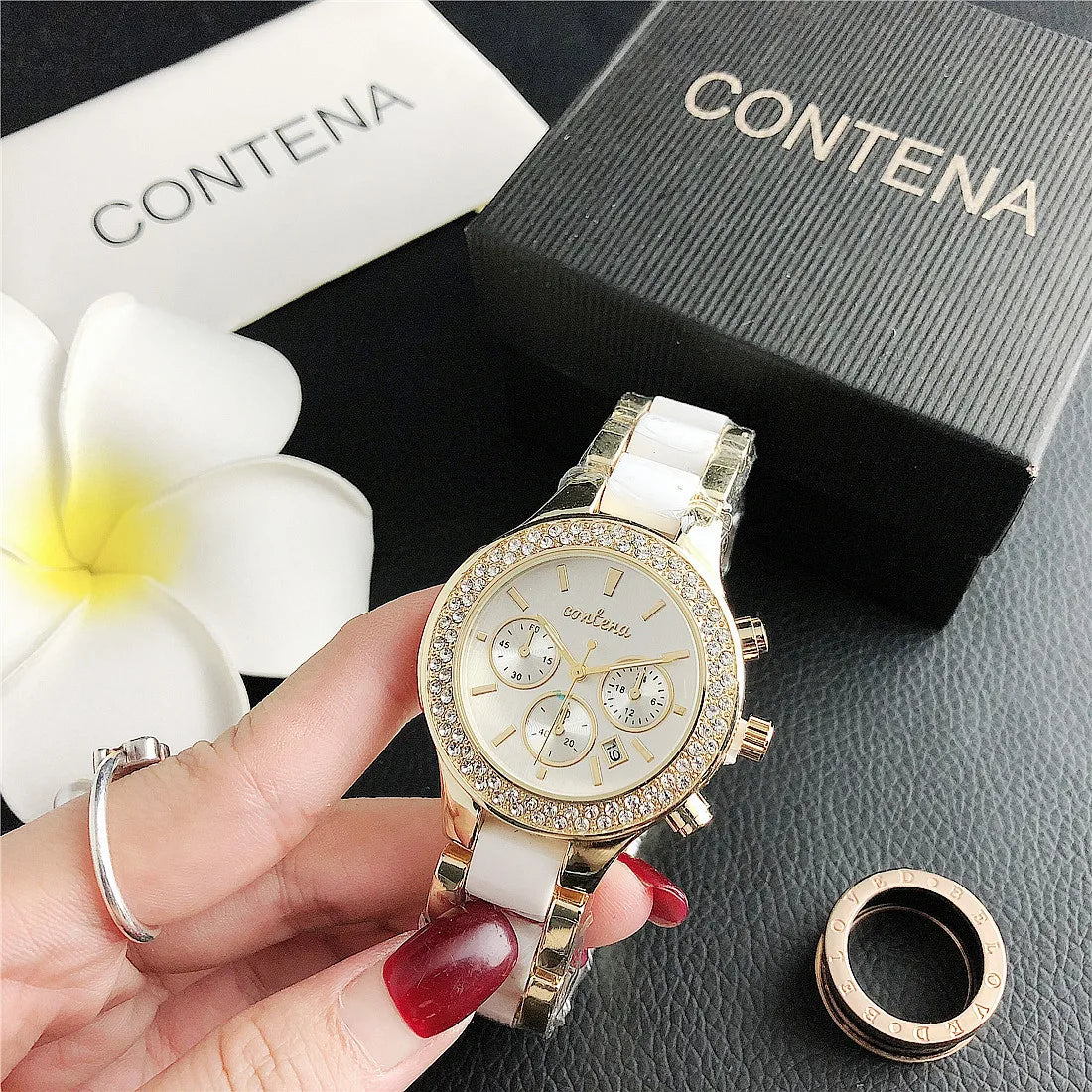 Luxury Top Brand Watches for Women Fashion Rhinestone Women Quartz Watch Elegant Rose Gold Ladies Bracelet Clock Montre Femme