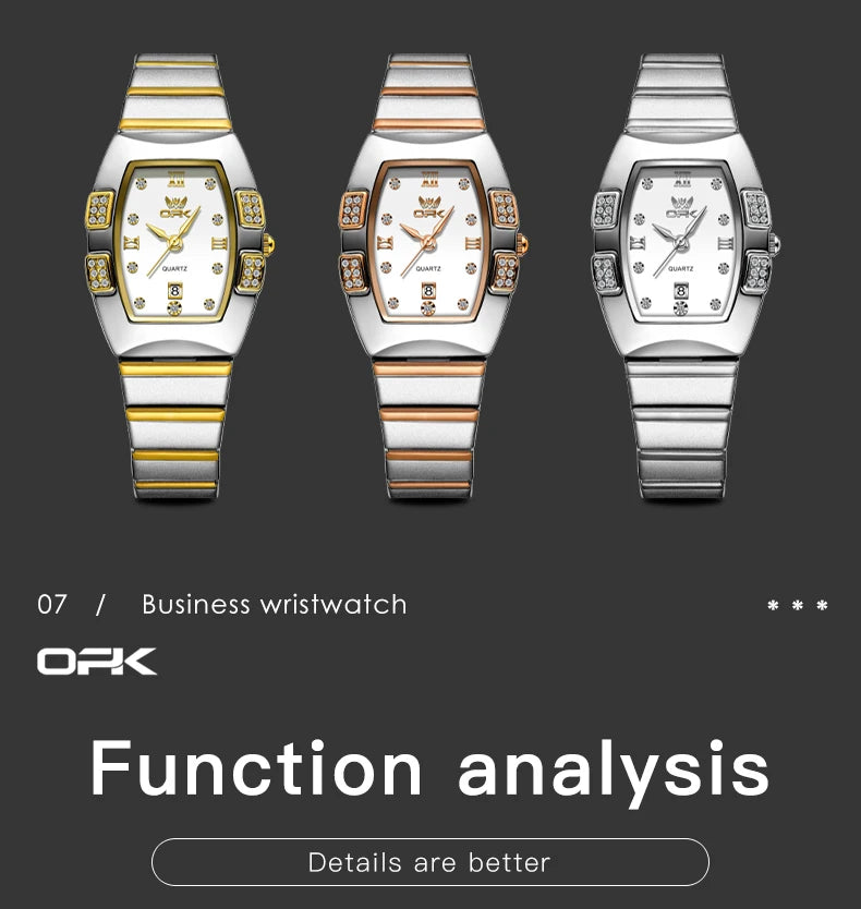 OPK 8169 Women's Watches Luxury  Original Wristwatch for Girl Waterproof  Fashionable Zircon Scale Date Relogios Masculino