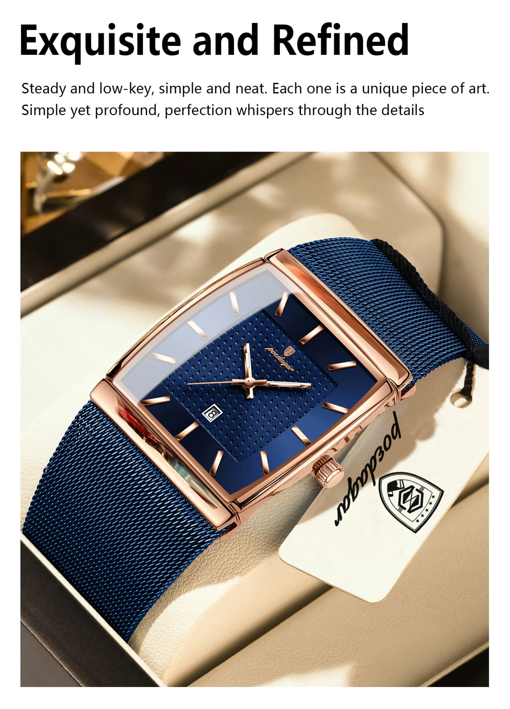 POEDAGAR Luxury Men Watch Stainless Steel Mesh Waterproof Luminous Date Man Wristwatch Fashion Casual Quartz Men's Watches Reloj
