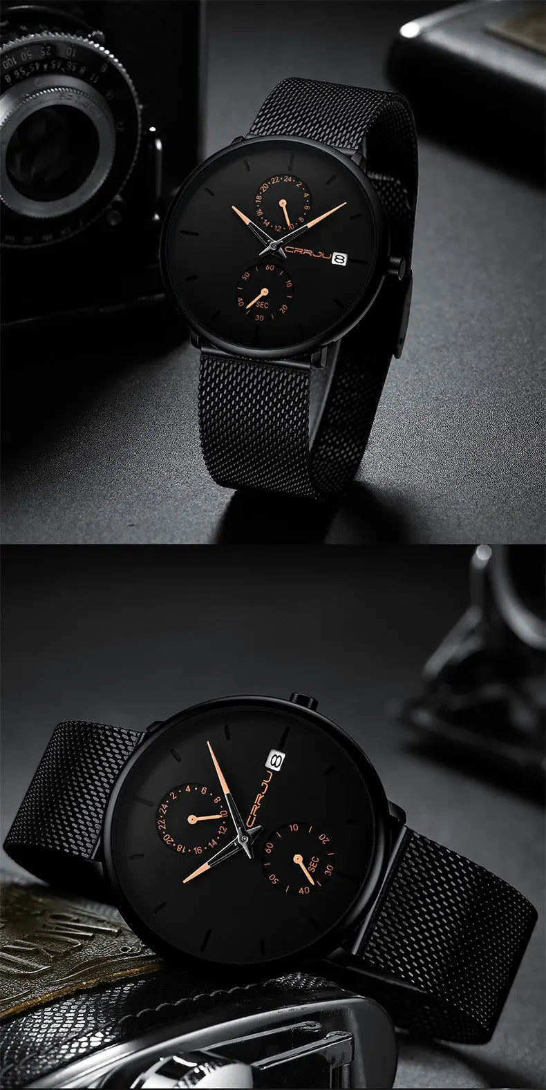 Men Watches Luxury Brand Date Calendar Watches Men Stainless Steel Mesh Watch For Mens Casual Quartz Watch Relogio Masculino Hot